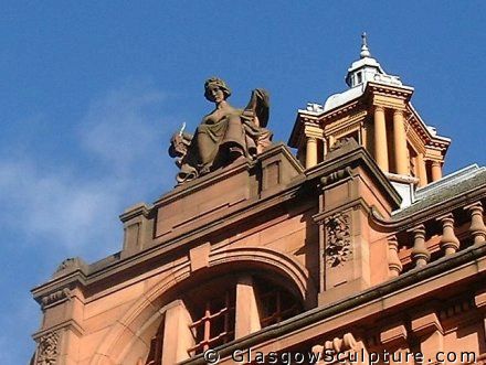 Statue of Literature on Glasgow Museum and Art Gallery, Kelvingrove